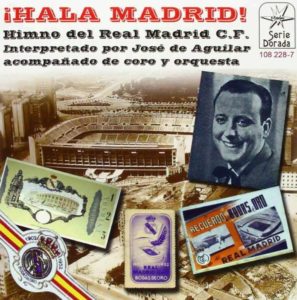 Carátula del disco con el 'Himno del Real Madrid' interpretado por José de Aguilar.